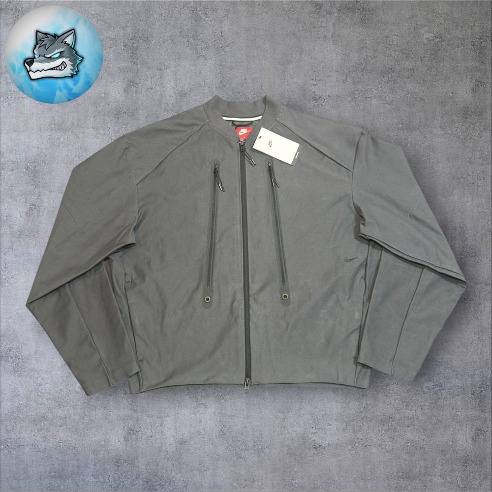 Nike Tech Dri-FIT Shori Bomber Jacket Anthracite Grey Men's Small HV0951-060